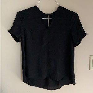 Black Short Sleeve Blouse